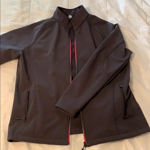 Dark gray coat with pink zipper Ideology size XXL